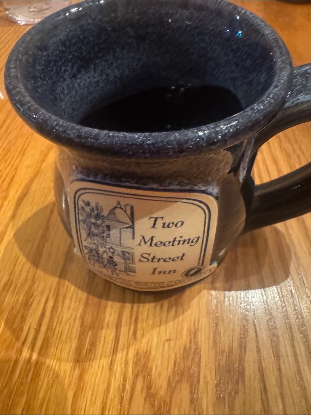 5/$30 Charleston South Carolina Dark Blue Ceramic Mug Two Meeting Street Inn - Picture 3 of 7